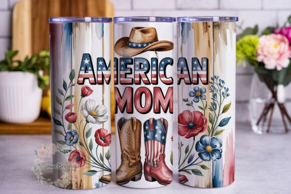 American Mom Floral Tumbler Wraps & Graphics Review