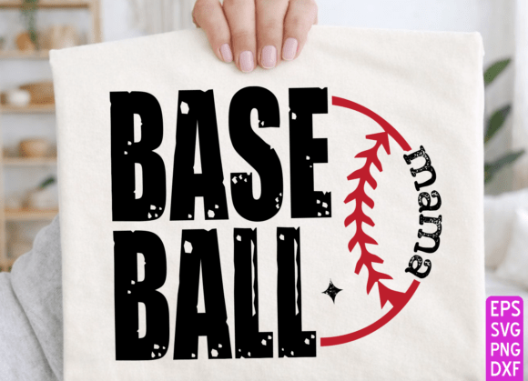 Baseball Mama PNG: Sports Mom Graphics for T-Shirt Designs