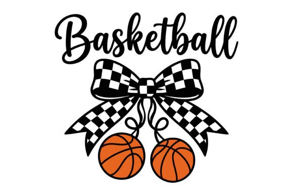 Basketball Bow Sports Mom Design: Graphics for T-Shirt Designs
