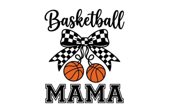 Basketball Mama Bow: Graphics for T-Shirt Designs