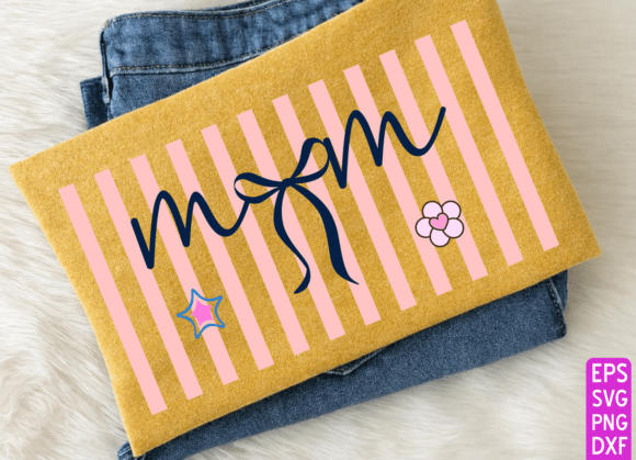 Coquette Mom PNG: Striped Graphics for T-Shirt Designs