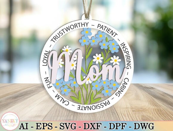 Floral Mom Ornament: A Designer's Take on Laser SVGs