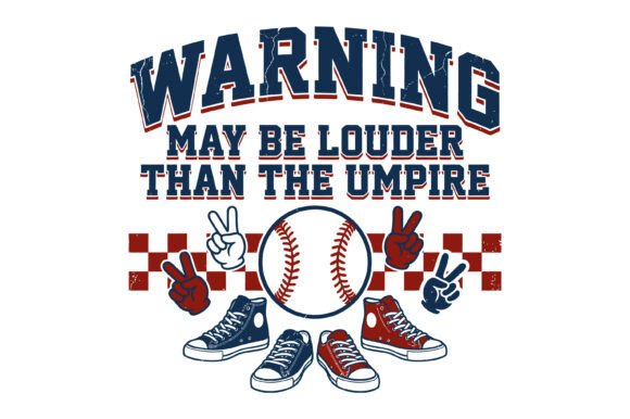 Loud Baseball Warning Graphics for T-Shirt Designs