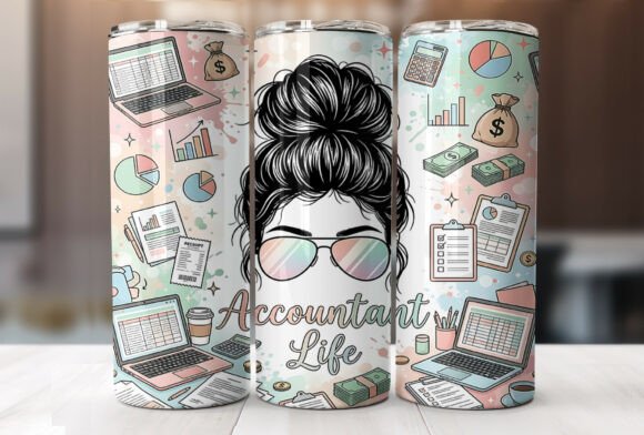 Mom Accountant Graphics for Tumbler Wraps