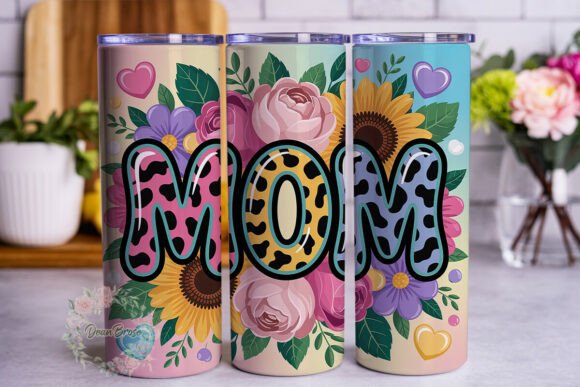 Mom Floral Sunflower Tumbler Wrap Graphics Review