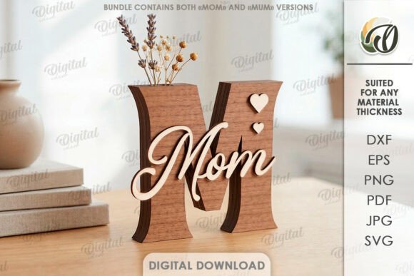 Mom SVG for Laser Cutting & Other Home Decor