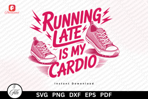Sarcastic Fitness Running Quote PNG: Graphics & Illustrations