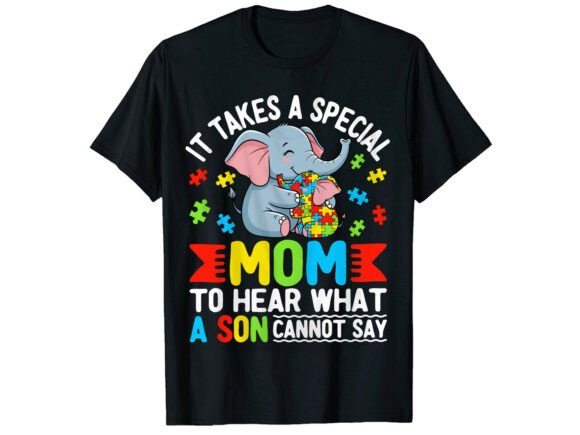 Special Autism Mom Love T-Shirt Graphics for Branding
