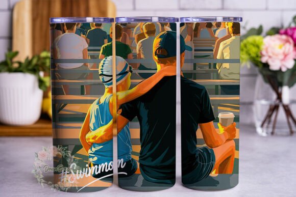 Swim Mom Bleachers Tumbler Wrap Graphics Review